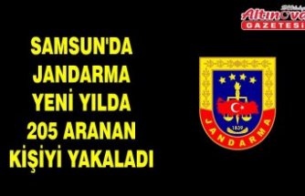 Samsun'da jandarma yeni yılda 205 aranan kişiyi yakaladı
