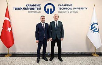 TÜHİS Genel Sekreteri Baş'tan, KTÜ Rektörü Prof. Dr. Çuvalcı'ya ziyaret