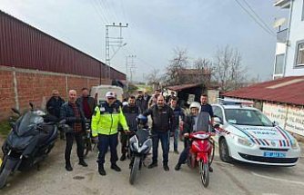 Alaçam'da motosiklet sürücülerine trafik eğitimi verildi