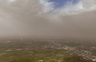 Düzce'de toz taşınımı havadan görüntülendi
