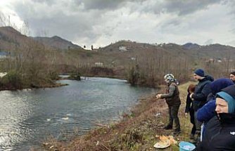 Giresun'da su kuşları için doğaya yem bırakıldı