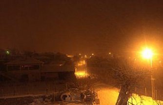 Göynücek'in yüksek kesimlerinde kar yağışı etkili oldu