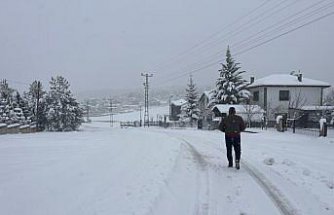 Niksar'da kar yağışı etkili oldu