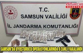 Samsun'da uyuşturucu operasyonlarında 8 zanlı yakalandı