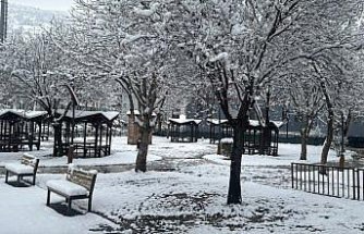 Tokat kent merkezinde kar yağışı devam ediyor