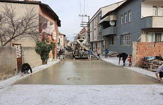 Vezirköprü'de baskı beton çalışması başladı