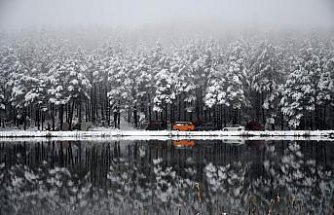 Düzce'deki Topuk Yaylası karla kaplandı