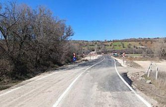 İskilip'te köprü ayağı yıkılan yolda yapılan servis yolu tamamlandı