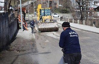 Küre'de cadde ve sokaklarda bayram temizliği yapıldı