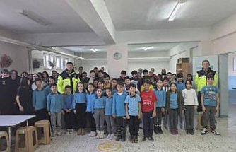 Merzifon'da öğrencilere trafik kuralları eğitimi verildi