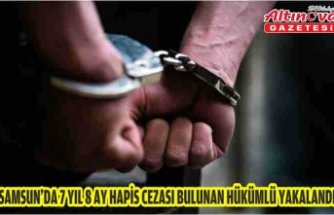 Samsun'da 7 yıl 8 ay hapis cezası bulunan hükümlü yakalandı
