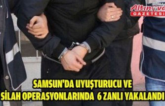 Samsun'da uyuşturucu ve silah operasyonlarında 6 zanlı yakalandı