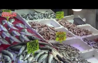 Samsun'da olumsuz hava koşullarının düzelmesiyle balık tezgahları yeniden şenlendi
