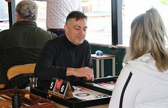 Samsun'da modern tavla şampiyonası devam ediyor