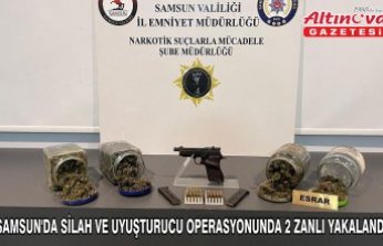 Samsun'da silah ve uyuşturucu operasyonunda 2 zanlı yakalandı