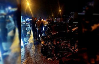 Samsun'da 8 otomobilin karıştığı zincirleme trafik kazasında 2 kişi yaralandı