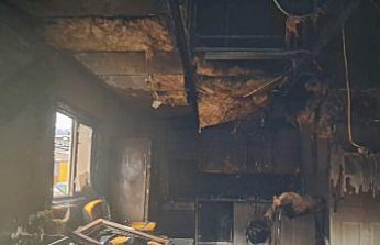 Tekkeköy'de prefabrik konteynerdeki yangın söndürüldü