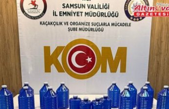 Samsun'da sahte içki operasyonunda 1 şüpheli yakalandı