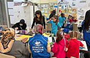 Alaçam'da anne kız boyama etkinliği düzenlendi