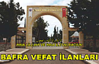 Bafra vefat ilanları