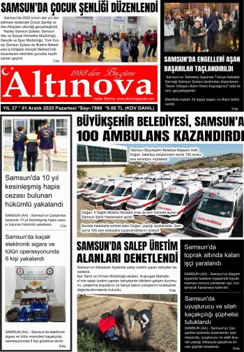 Bafra Haber, Bafrahaber, Bafra Haberleri, altinovagazete.com - 01.12.2025 Manşeti