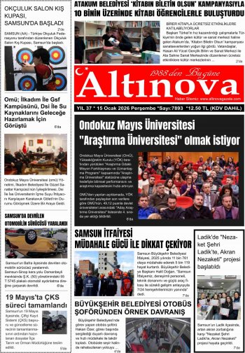 Bafra Haber, Bafrahaber, Bafra Haberleri, altinovagazete.com - 15.01.2026 Manşeti