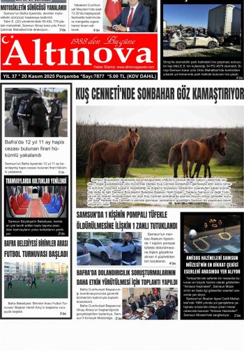 Bafra Haber, Bafrahaber, Bafra Haberleri, altinovagazete.com - 20.11.2025 Manşeti