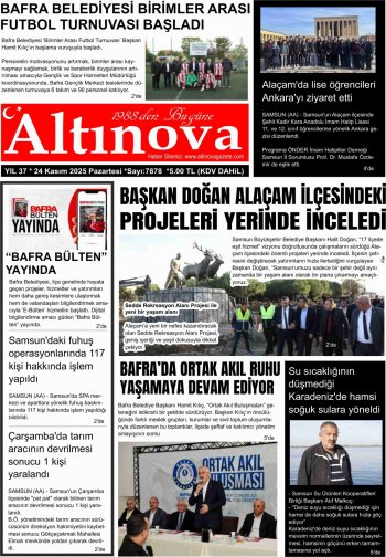 Bafra Haber, Bafrahaber, Bafra Haberleri, altinovagazete.com - 24.11.2025 Manşeti