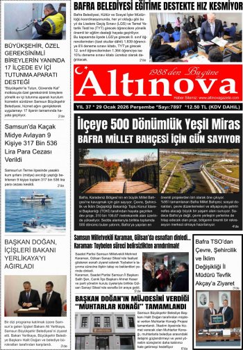 Bafra Haber, Bafrahaber, Bafra Haberleri, altinovagazete.com - 29.01.2026 Manşeti