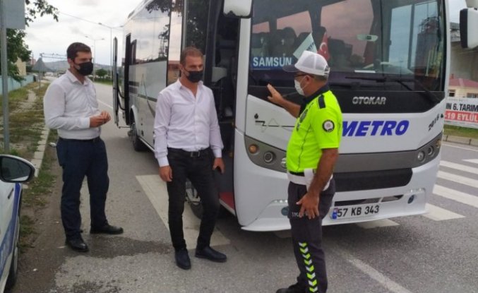 Samsun'da yolcu otobüsleri denetlendi
