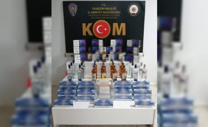Trabzon'da kaçak içki, sigara ve elektronik sigara ele geçirildi