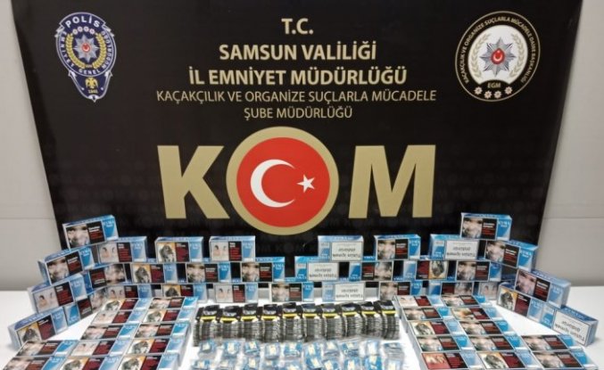 Samsun'da 11 bin 200 filtreli sigara kağıdı ele geçirildi