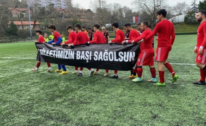 Zonguldak'ta amatör lig hakem ve futbolcuları depremde hayatını kaybedenleri andı