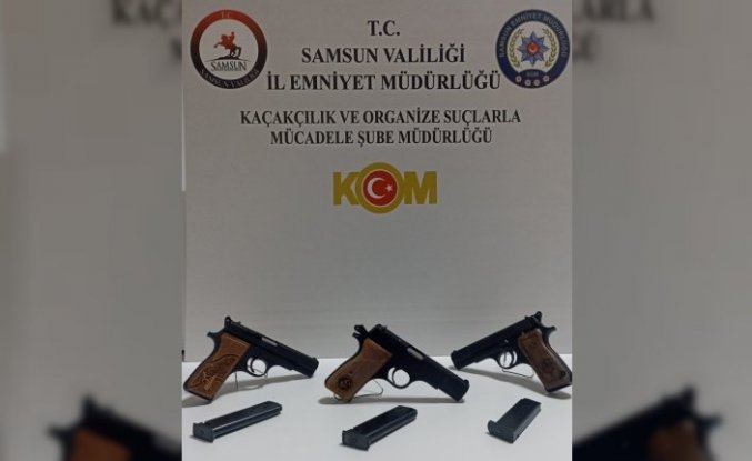 Tekkeköy'de silah kaçakçılığı operasyonunda 2 zanlı yakalandı