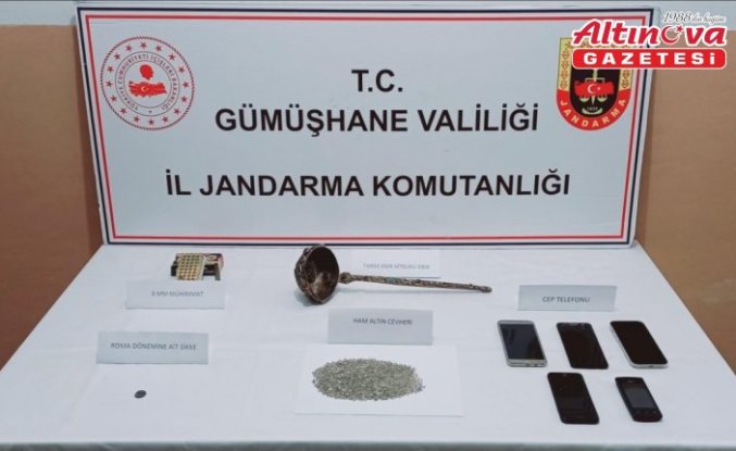 Gümüşhane'de tarih eser kaçakçılığı operasyonu
