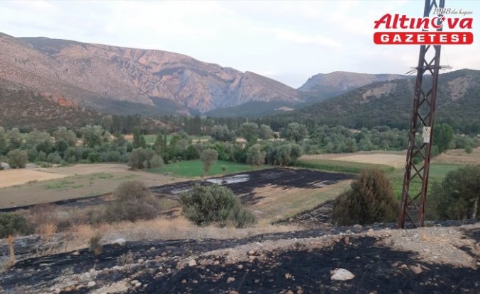 Çorum'da anız yangınının ortasında kalan kişi yaşamını yitirdi