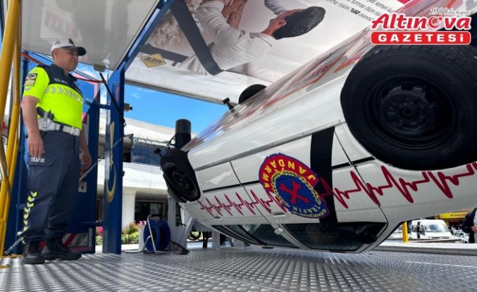 Şebinkarahisar'da emniyet kemeri simülasyonu gerçekleştirildi