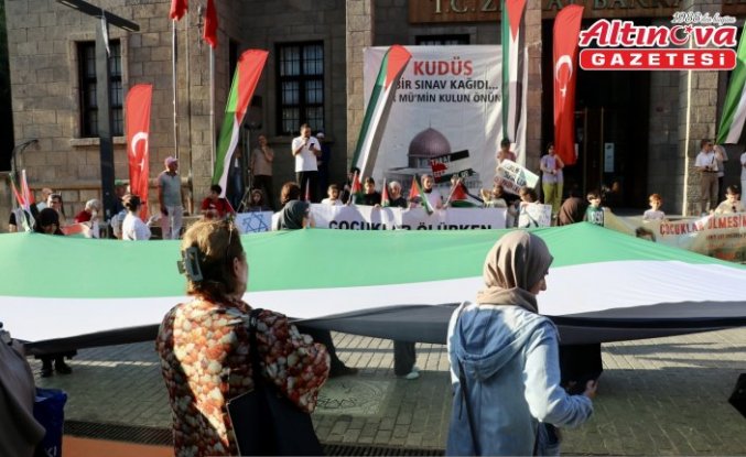 Trabzon'da Filistin'e destek yürüyüşü düzenlendi