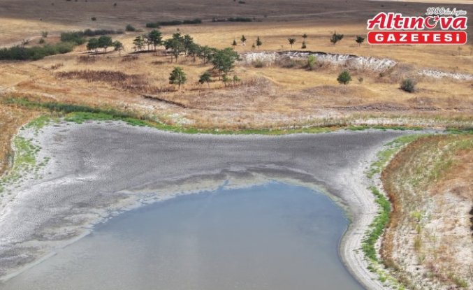 Edirne'deki Demirhanlı Göleti'nin suyu kuraklık nedeniyle tükenmek üzere