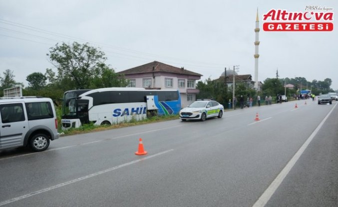 Samsun'da yolcu otobüsünün çarptığı 1 kişi öldü, 1 kişi yaralandı