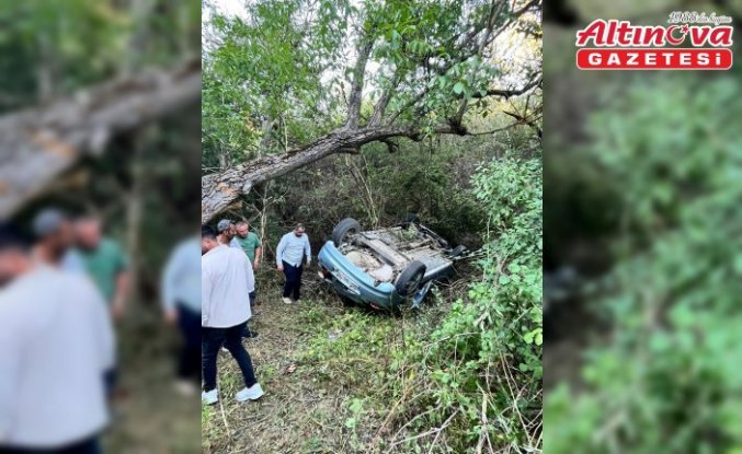 Amasya'da devrilen otomobildeki 1 kişi öldü, 1 kişi yaralandı
