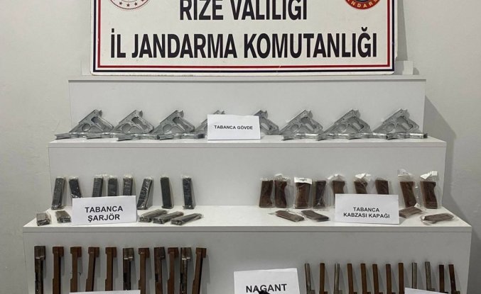 Rize'de ruhsatsız silah operasyonu