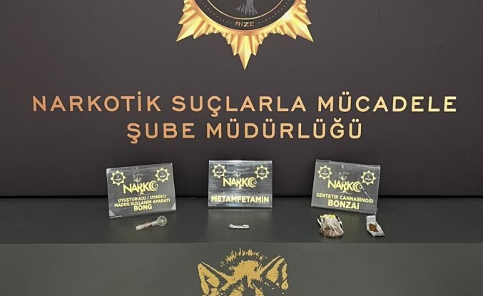 Rize'de uyuşturucu operasyonunda yakalanan 2 zanlı tutuklandı