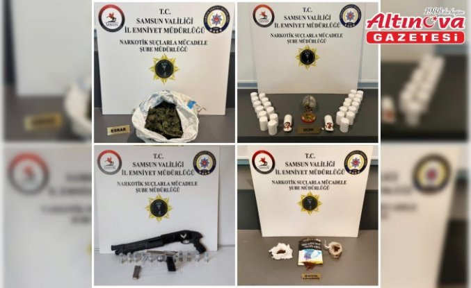 Samsun'da uyuşturucu operasyonunda 4 zanlı yakalandı