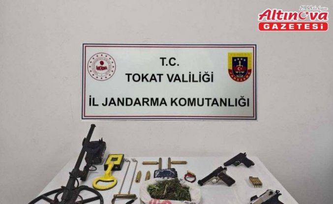 Tokat'ta kaçak kazı operasyonunda 1 kişi yakalandı