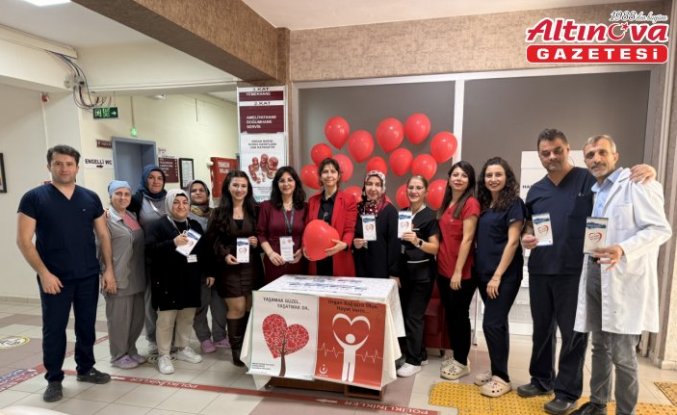 Alaçam Devlet Hastanesinde organ bağışı standı kuruldu