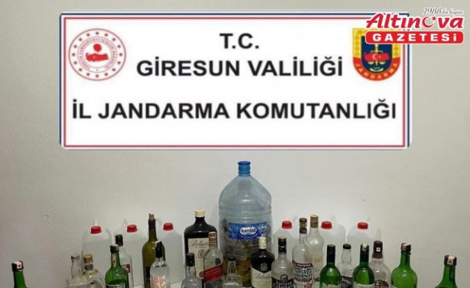 Giresun'da kaçak alkol operasyonu