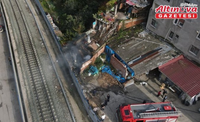 Samsun'da depoda çıkan yangın söndürüldü