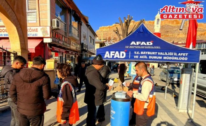Bayburt AFAD İl Müdürlüğünce vatandaşlara yönelik bilgilendirme çalışması yapıldı