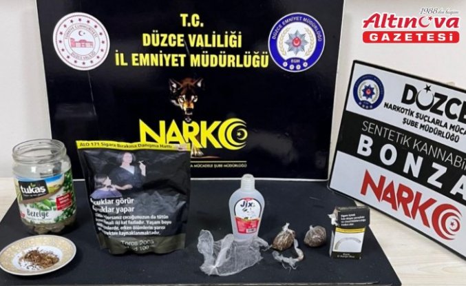 Düzce'de uyuşturucu operasyonunda 1 şüpheli tutuklandı
